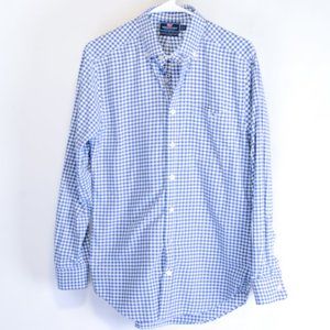 VINEYARD VINES blue and white checkered "Performance tucker shirt" in EUC!